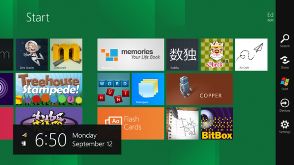 Charms in Windows 8